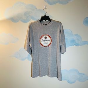 Gray presidente beer tee